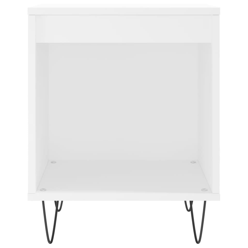 Nattbord 2 stk hvit 40x35x50 cm konstruert tre