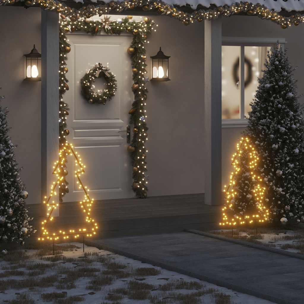 Julelysdekorasjon med plugger tre 115 LEDs 90 cm
