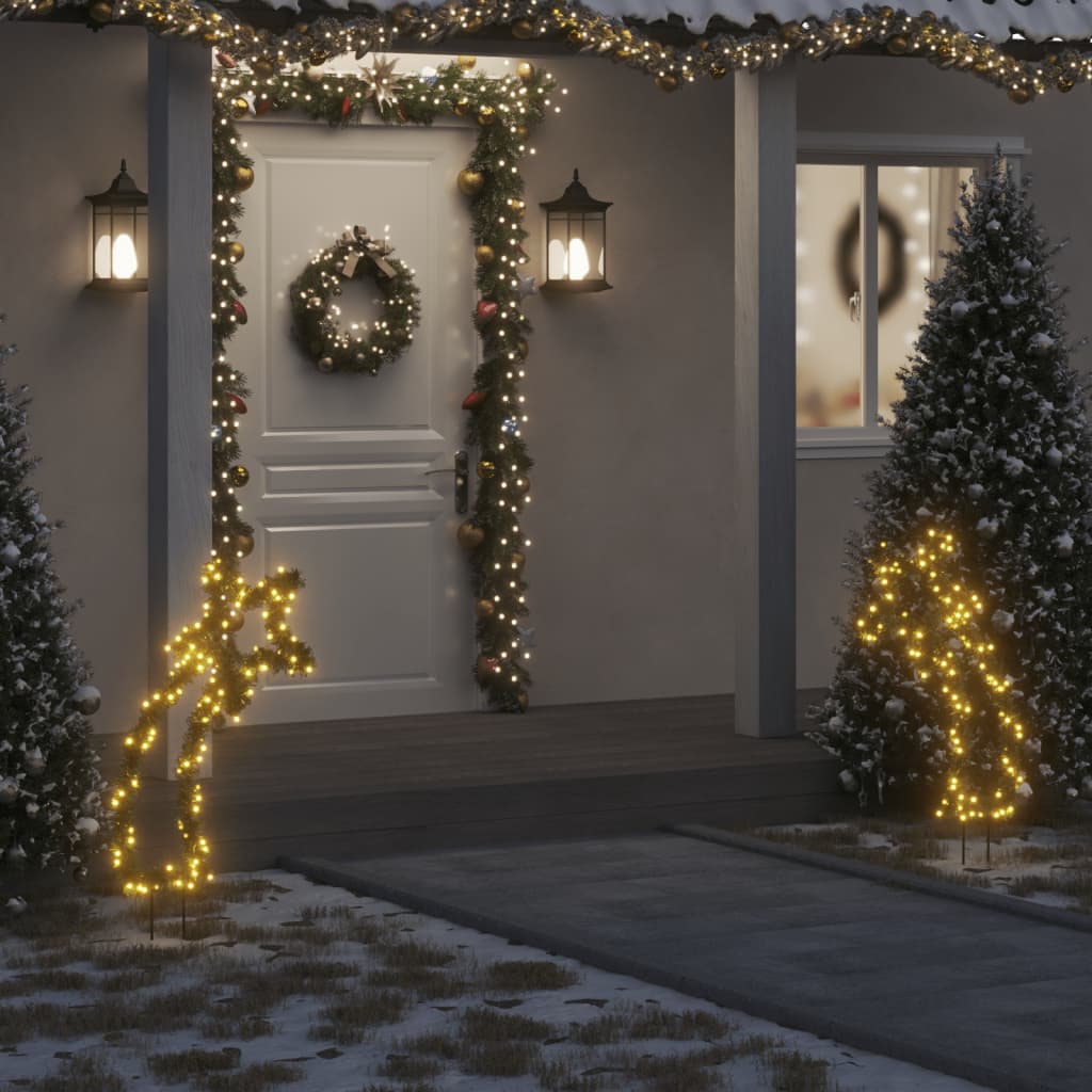 Julelysdekorasjon med pigger meteor 115 LEDs 89 cm