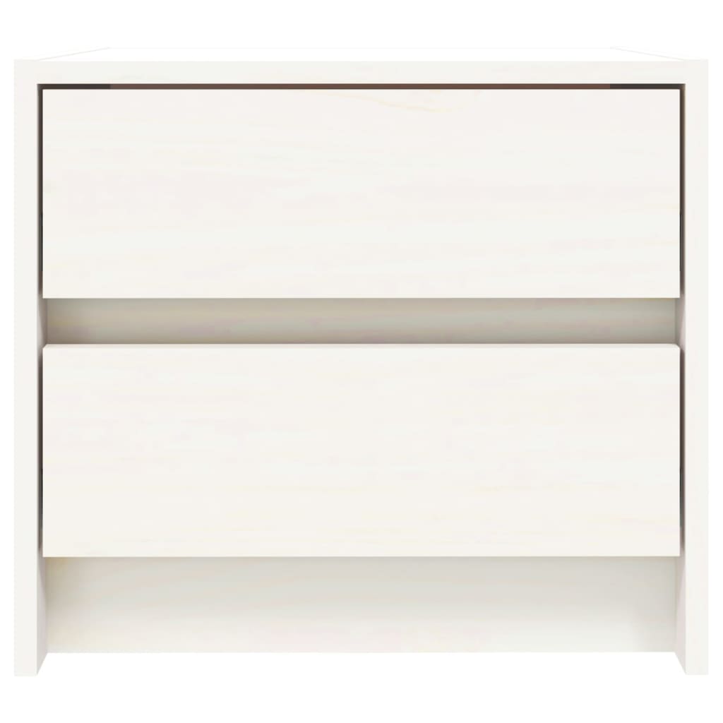 Nattbord 2 stk hvit 40x31x35,5 cm heltre furu