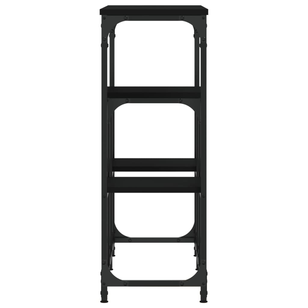 Konsollbord svart 89,5x28x76 cm konstruert tre