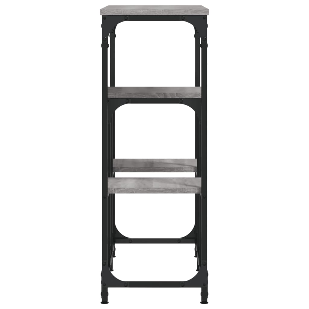 Konsollbord grå sonoma 89,5x28x76 cm konstruert tre