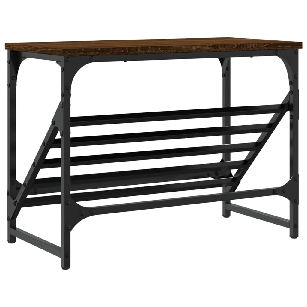 Skohylle brun eik 60x30x45 cm konstruert tre