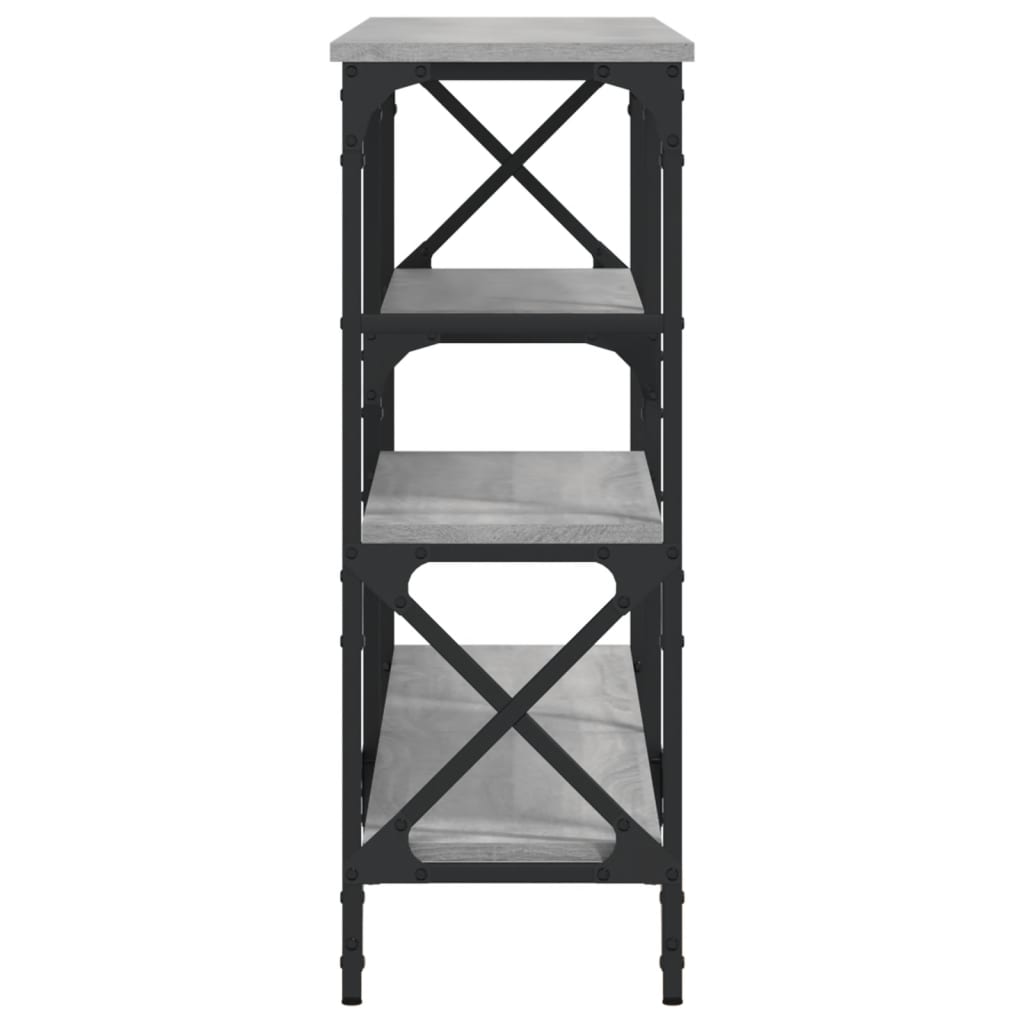 Konsollbord grå sonoma 150x29x76,5 cm konstruert tre