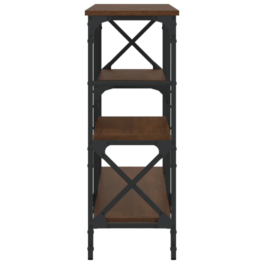 Konsollbord brun eik 150x29x76,5 cm konstruert tre