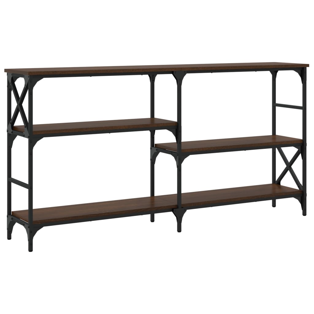 Konsollbord brun eik 150x29x76,5 cm konstruert tre