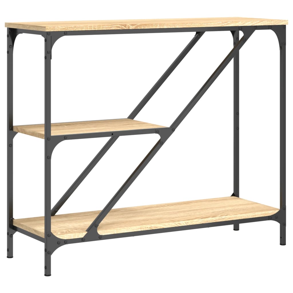 Konsollbord sonoma eik 88,5x30x75 cm konstruert tre