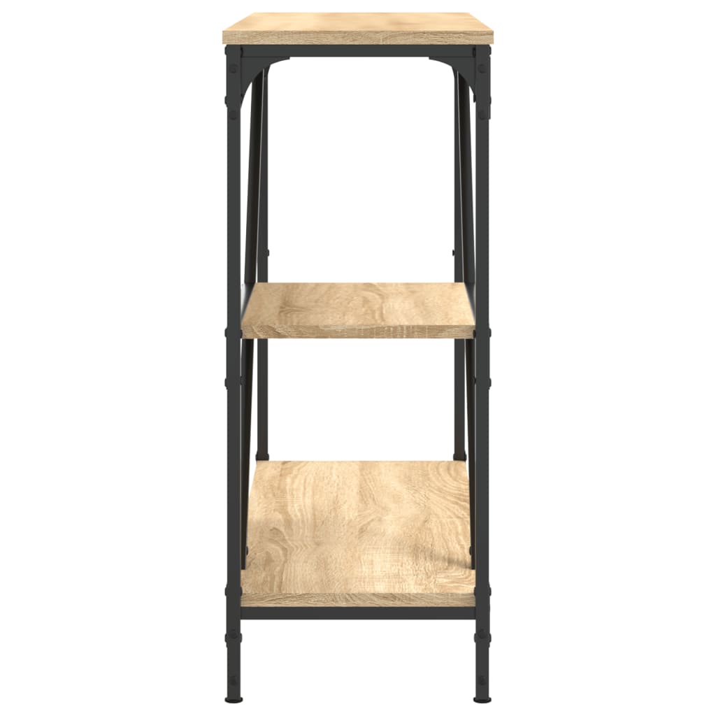 Konsollbord sonoma eik 88,5x30x75 cm konstruert tre