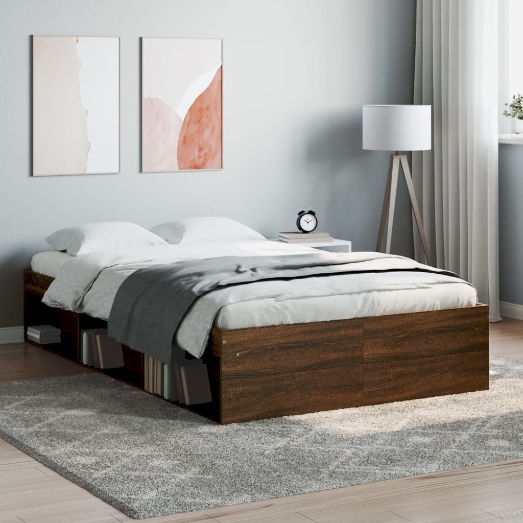 Sengeramme brun eik 120x190 cm