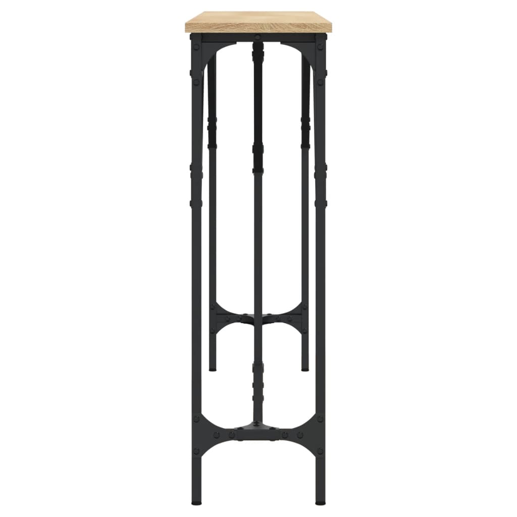 Konsollbord sonoma eik 140x23x75 cm konstruert tre