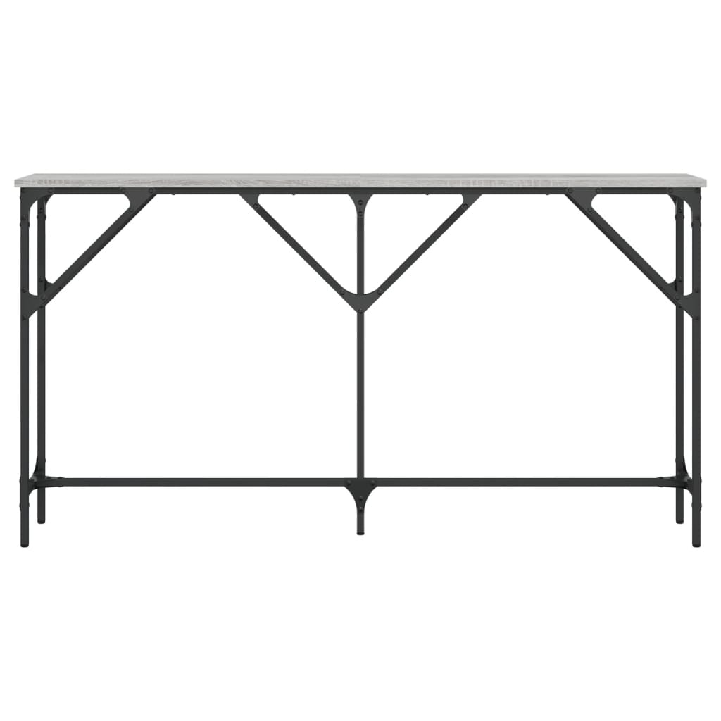 Konsollbord grå sonoma 140x23x75 cm konstruert tre