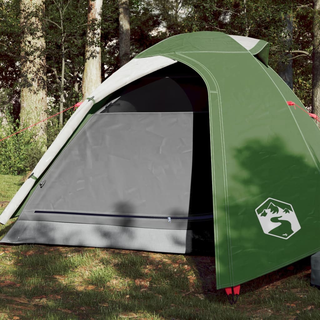 Kuppeltelt for camping 2 personer grønn vanntett