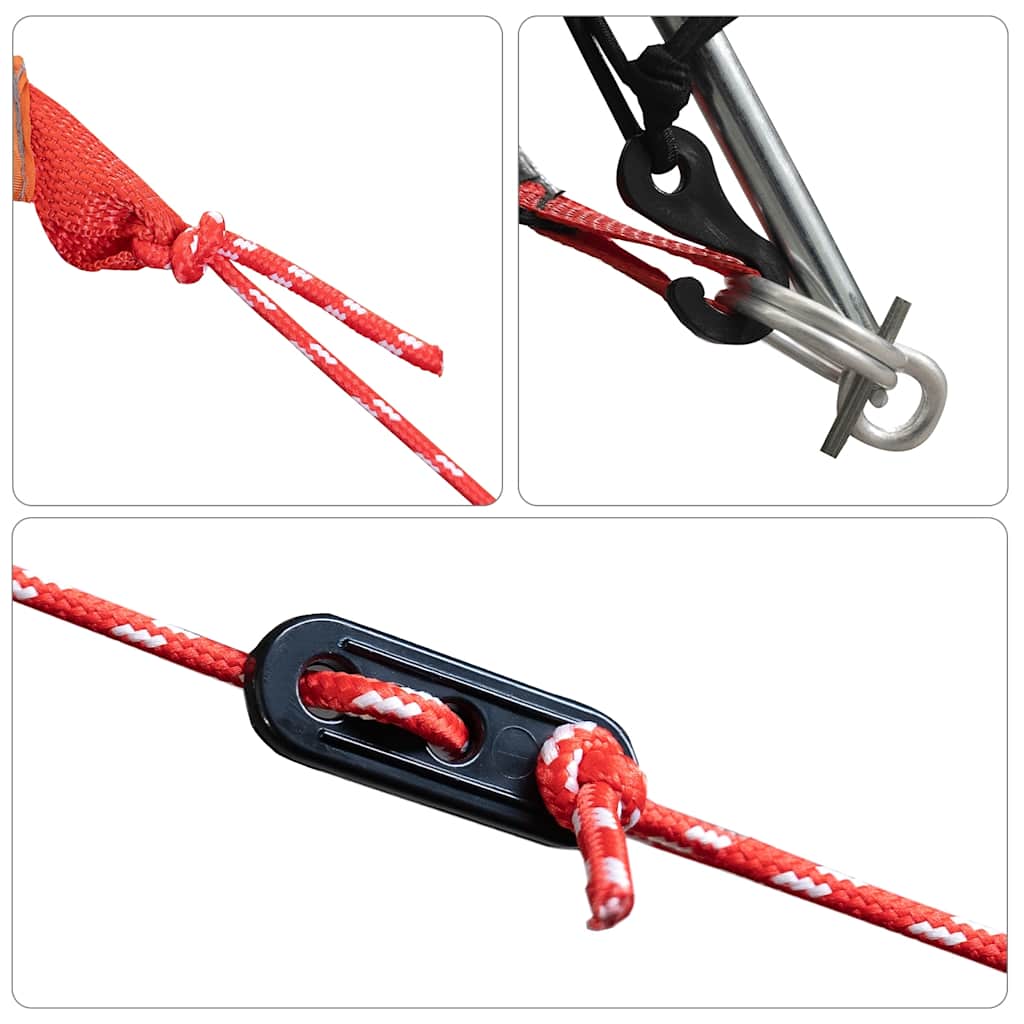 Kuppeltelt for camping 4 personer grå og oransje vanntett