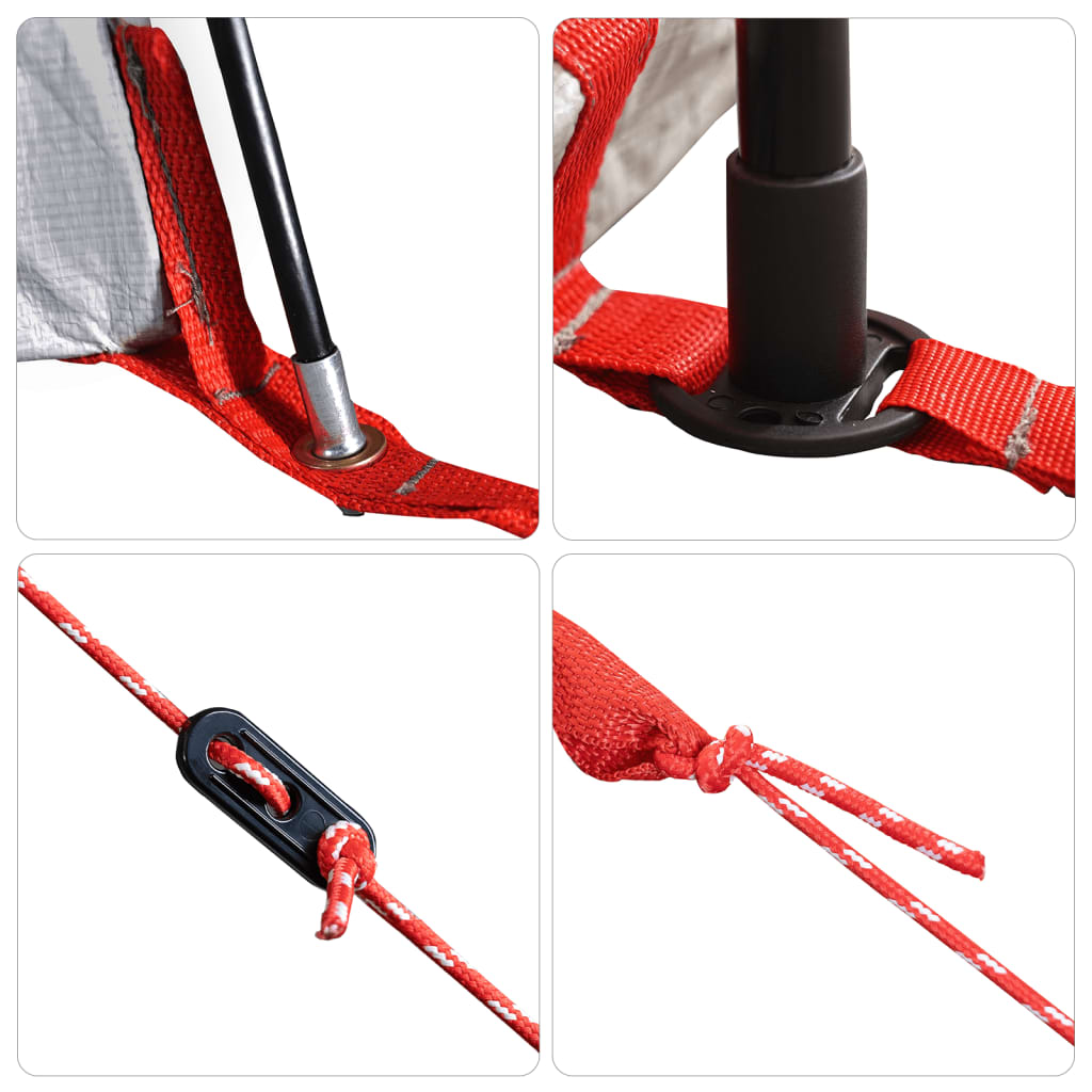 Campingtelt 2 personer grå og oransje vanntett