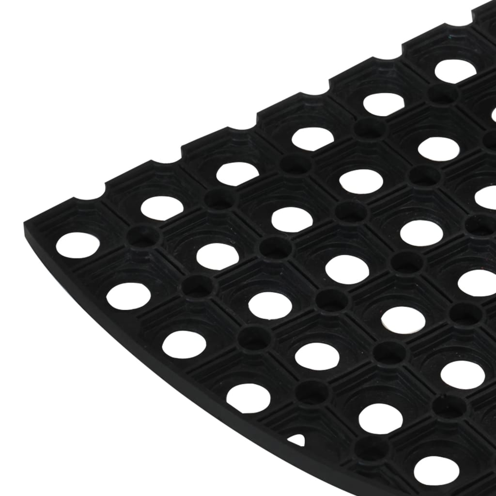 Dørmatte halvrund 45x75 cm gummi