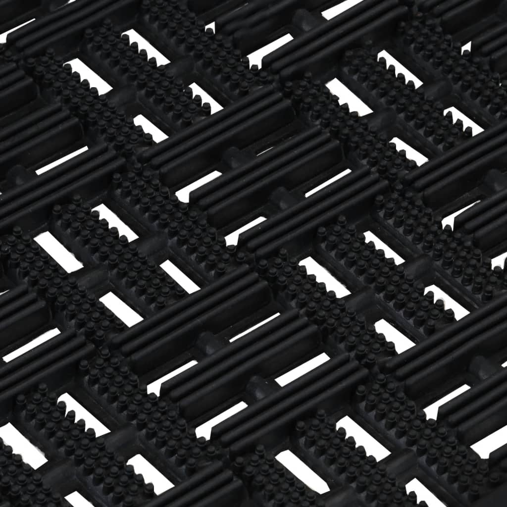 Dørmatte rektangulær 45x75 cm gummi