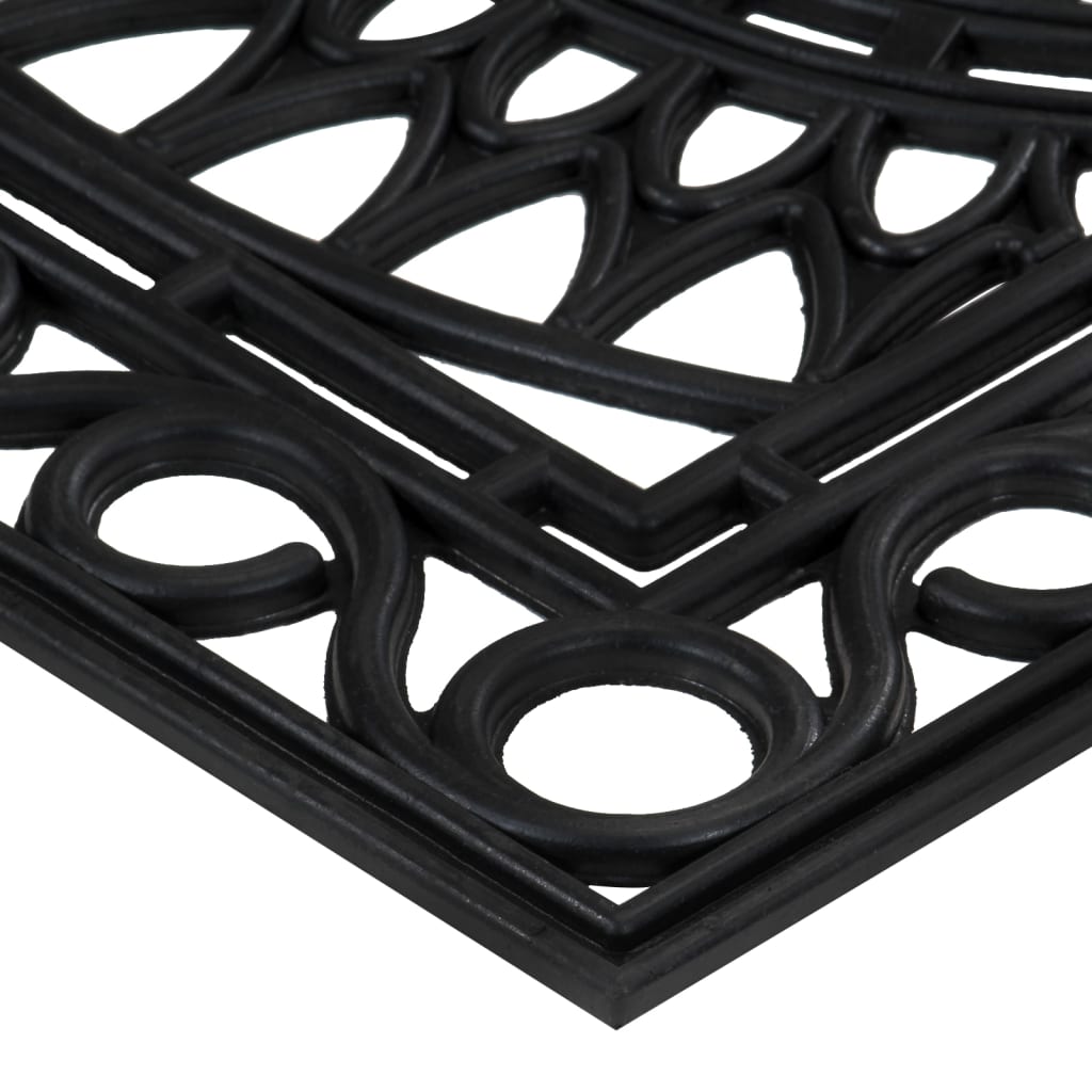 Dørmatte rektangulær 45x75 cm gummi