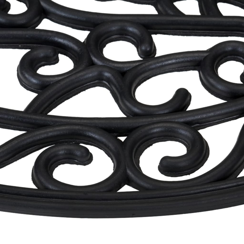 Dørmatte halvrund 45x75 cm gummi