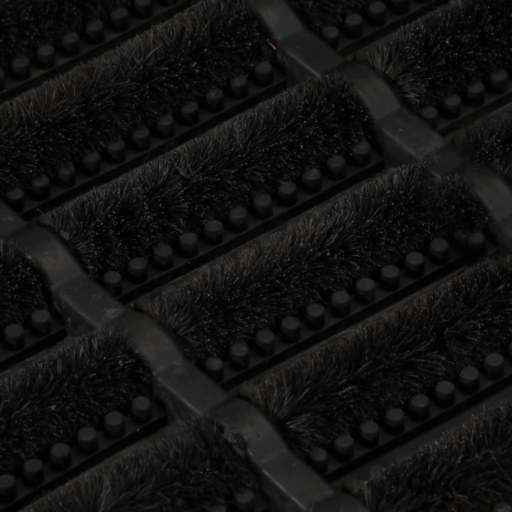 Dørmatte rektangulær 40x60 cm gummi og kokosfiber