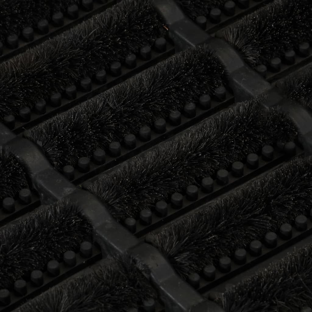 Dørmatte rektangulær 45x75 cm gummi og kokosfiber