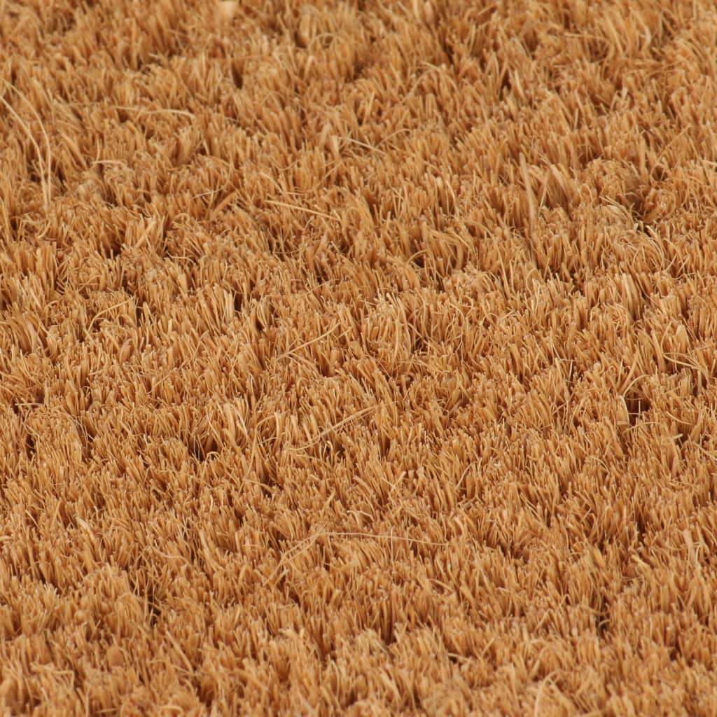 Dørmatte naturlig halvrund 60x90 cm tuftet kokosfiber