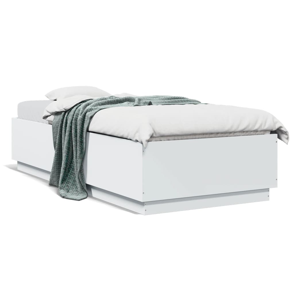 Sengeramme hvit 100x200 cm konstruert tre