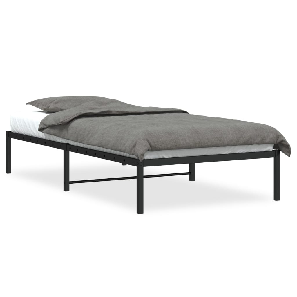 Sengeramme i metall svart 100x190 cm