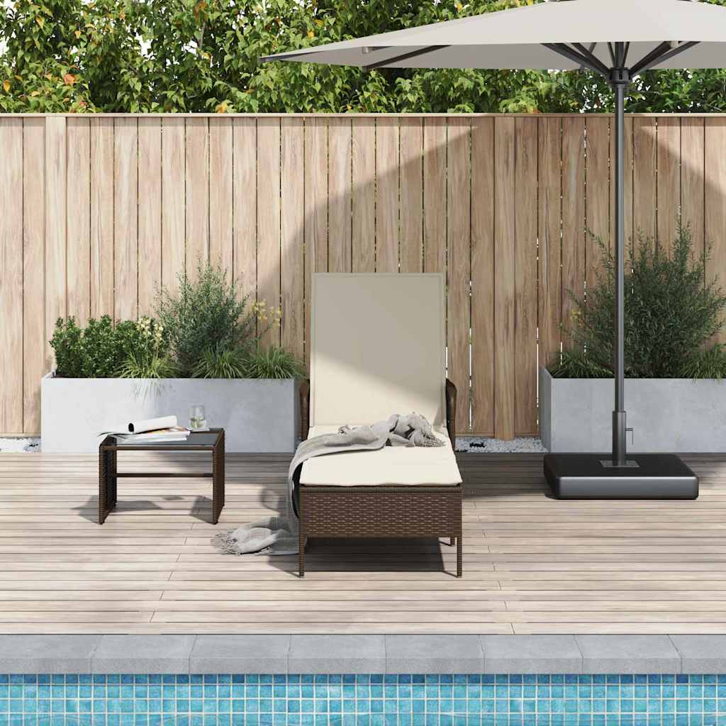 Solseng Brun og kremhvitt PE Rattan 157 x 55 x 92 cm