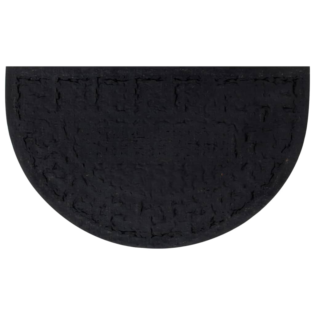 Dørmatte halvrund 45x75 cm gummi og kokosfiber
