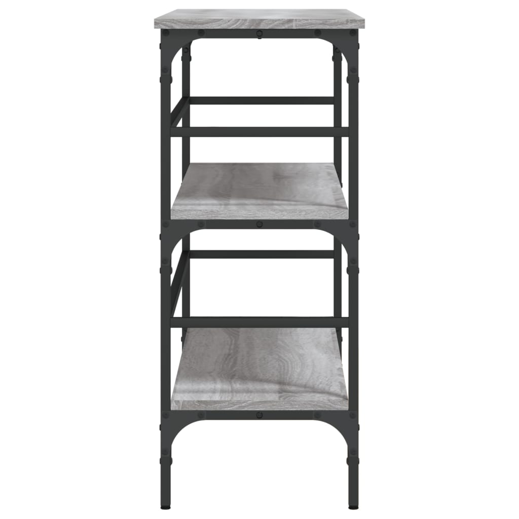 Konsollbord grå sonoma 100x32x75 cm konstruert tre