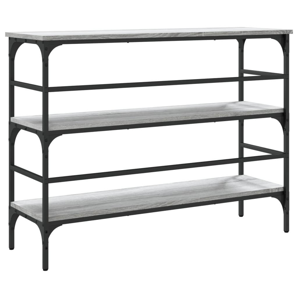 Konsollbord grå sonoma 100x32x75 cm konstruert tre