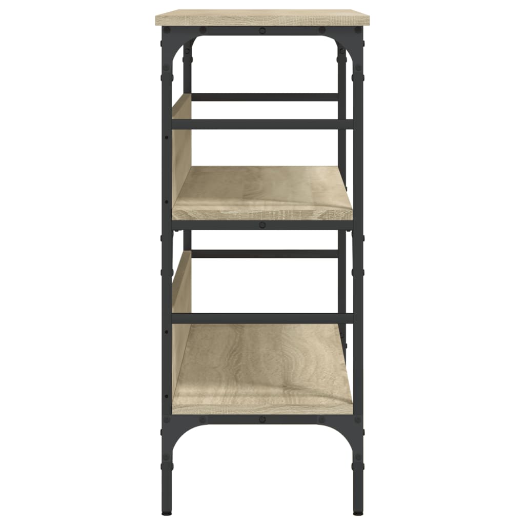 Konsollbord sonoma eik 100x32x75 cm konstruert tre