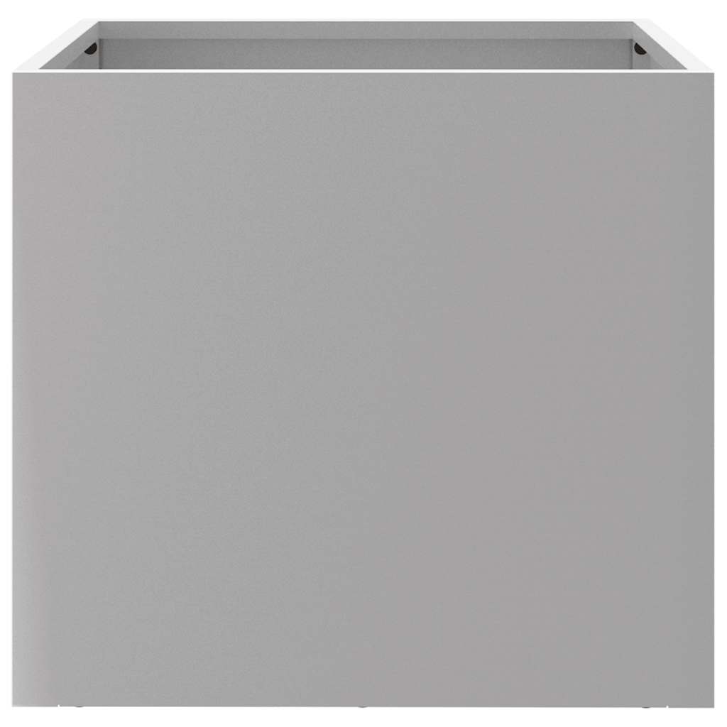 Plantekasser 2 stk sølv 32x30x29 cm rustfritt stål