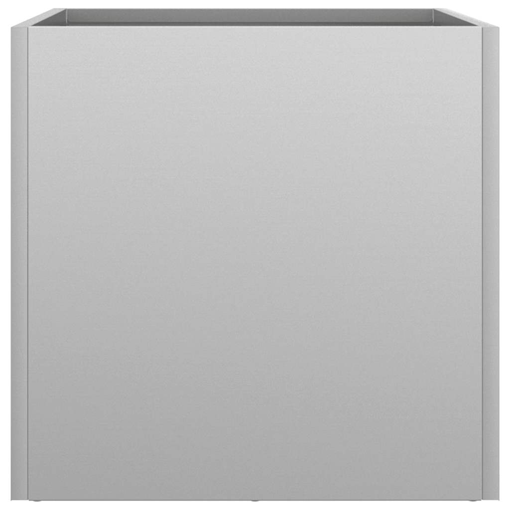 Plantekasser 2 stk sølv 32x30x29 cm rustfritt stål