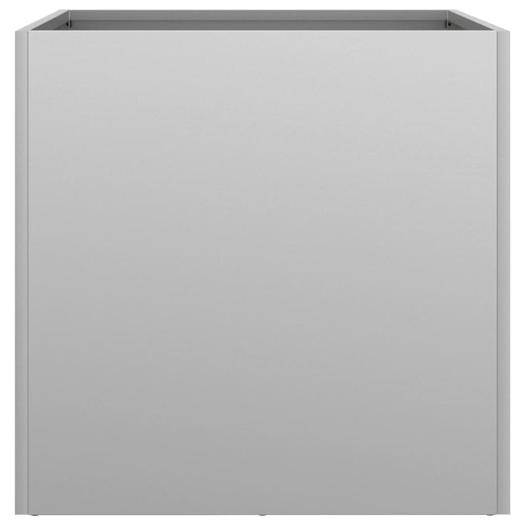 Plantekasser 2 stk sølv 42x40x39 cm galvanisert stål