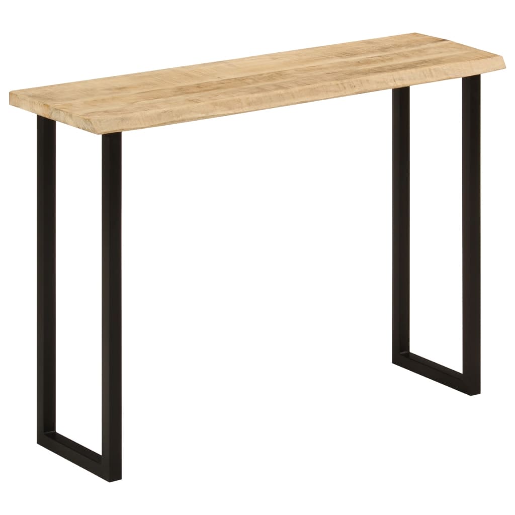 Konsollbord med naturlig kant 105x33x76 cm heltre akasie