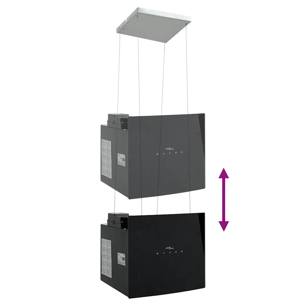 Fritthengende kjøkkenvifte med berøringssensor LCD-herdet glass