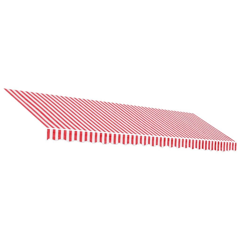 Erstatningsduk for markise rød og hvit stripe 5x3,5 m