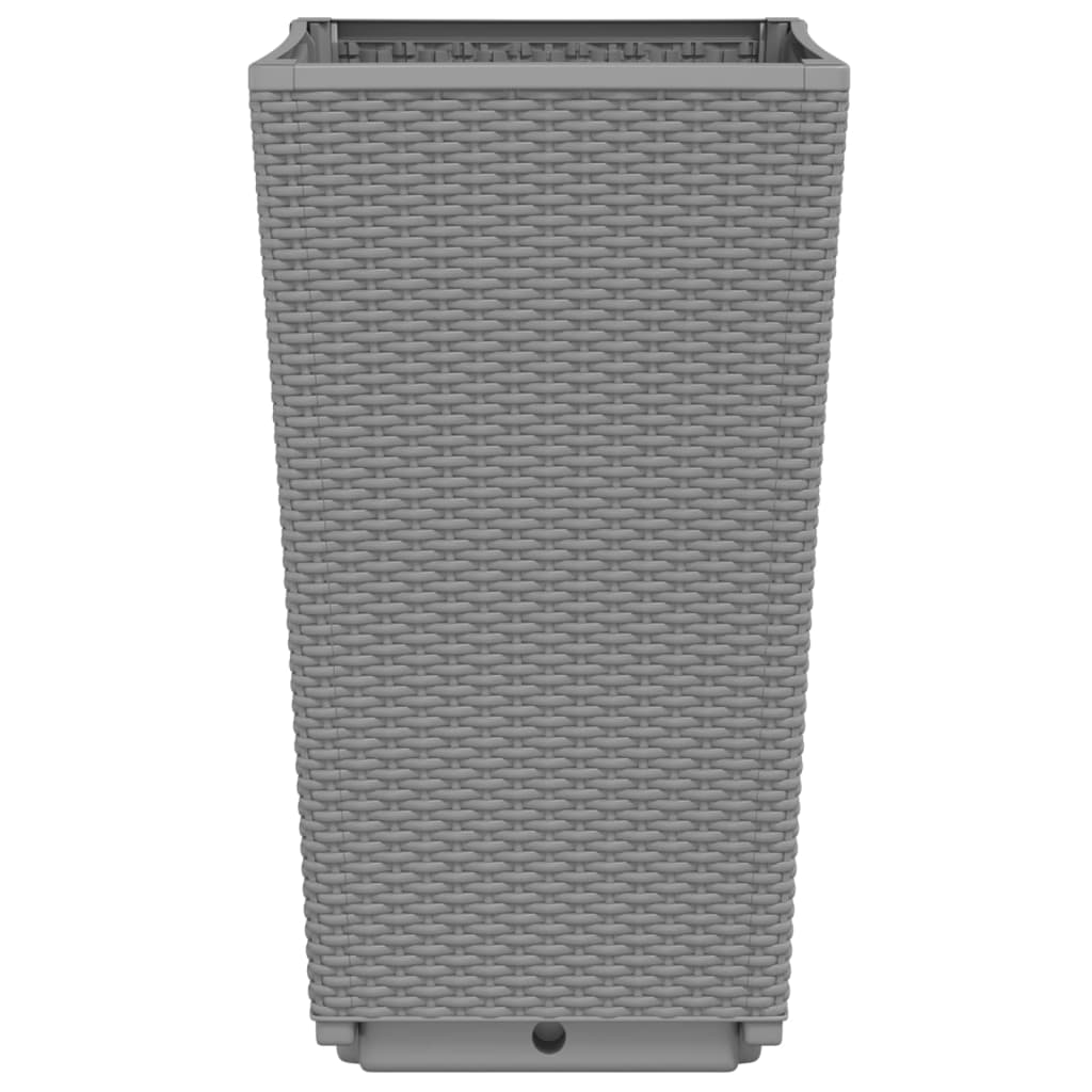 Plantekasser 4 stk lysegrå 32,5x32,5x57 cm PP