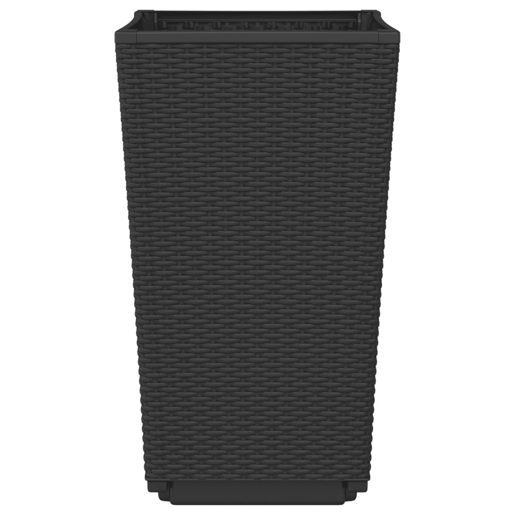 Plantekasser 4 stk svart 32,5x32,5x57 cm PP