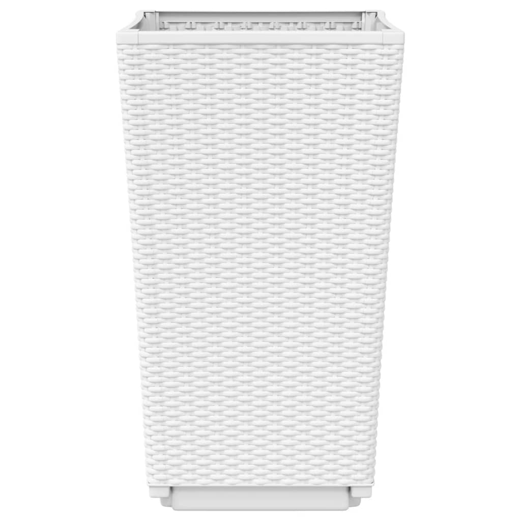 Plantekasser 4 stk hvit 32,5x32,5x57 cm PP