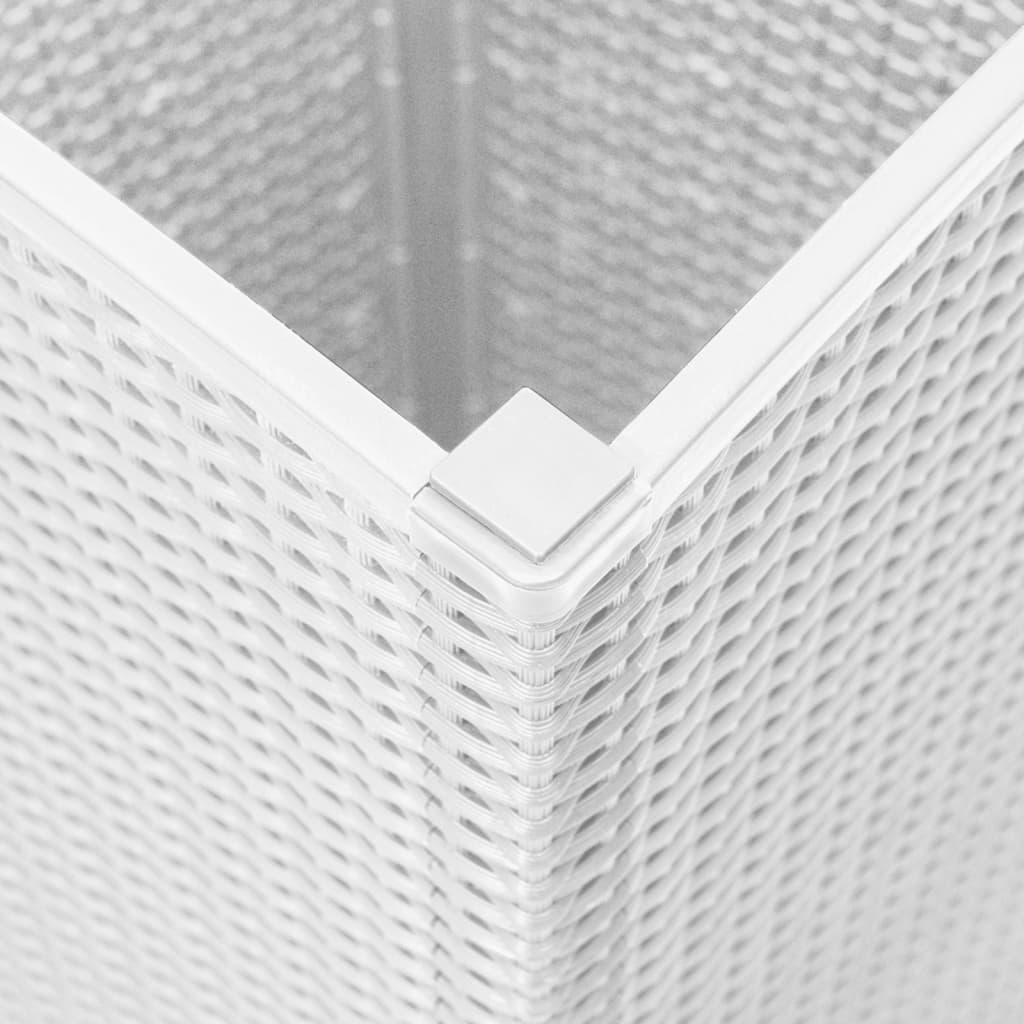 Plantekasser 4 stk hvit 32,5x32,5x57 cm PP