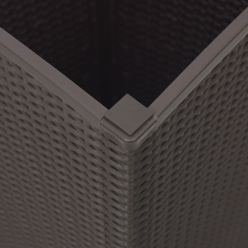 Plantekasser 4 stk brun 32,5x32,5x57 cm PP