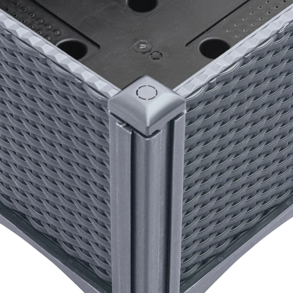 Plantekasse med espalier grå 160x40x142 cm PP