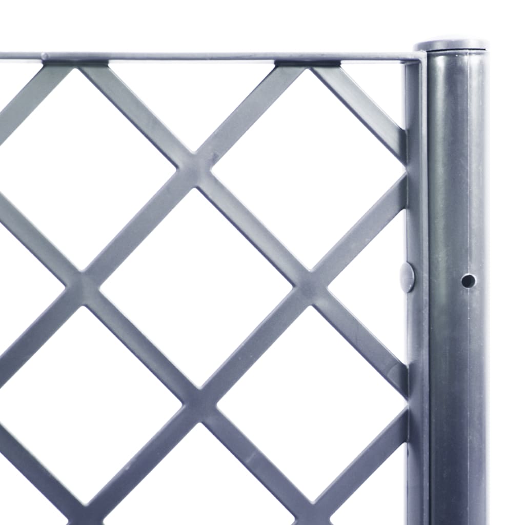 Plantekasse med espalier grå 160x40x142 cm PP