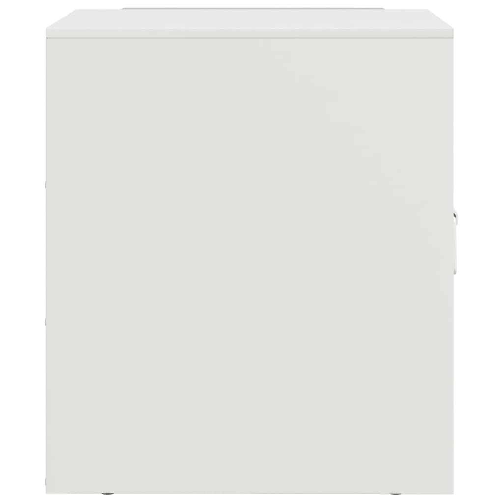 Nattbord 2 stk hvit 34,5x39x44 cm stål