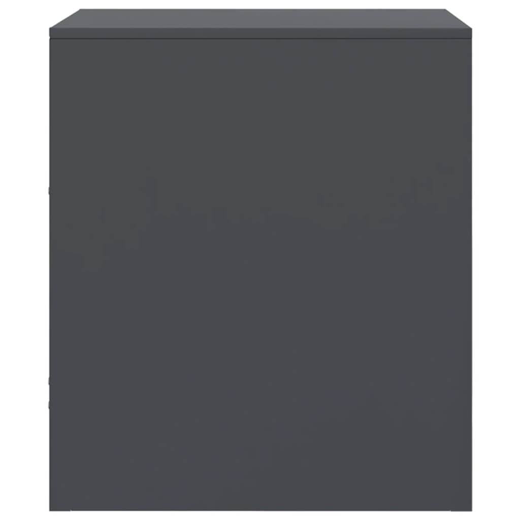 Nattbord 2 stk antrasitt 34,5x39x44 cm stål