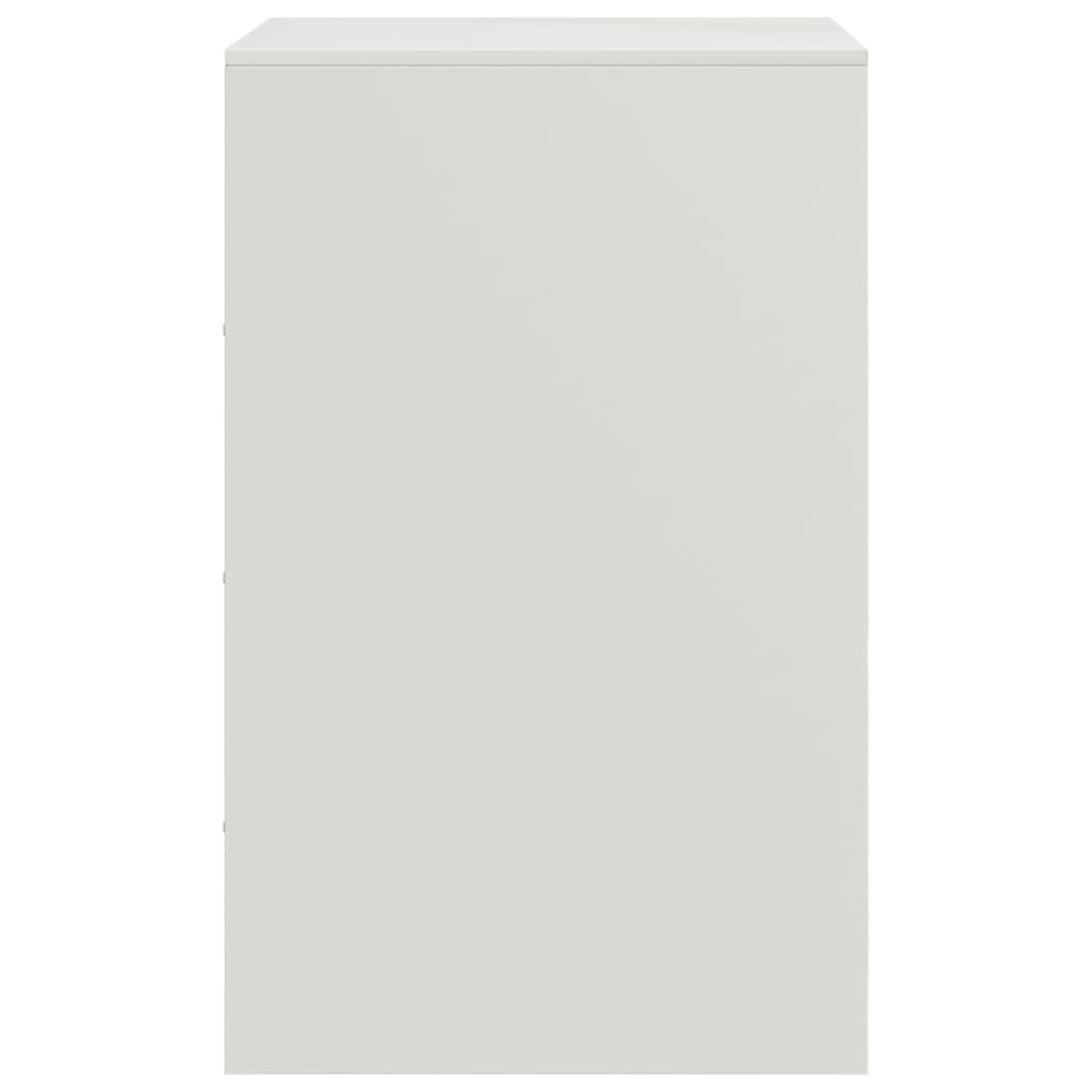 Nattbord 2 stk hvit 34,5x39x62 cm stål