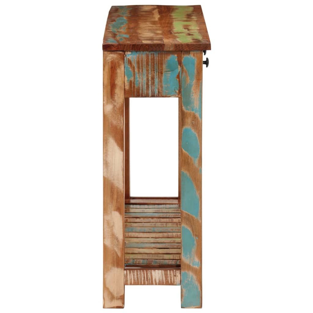 Konsollbord 110x30x76 cm gjenvunnet heltre