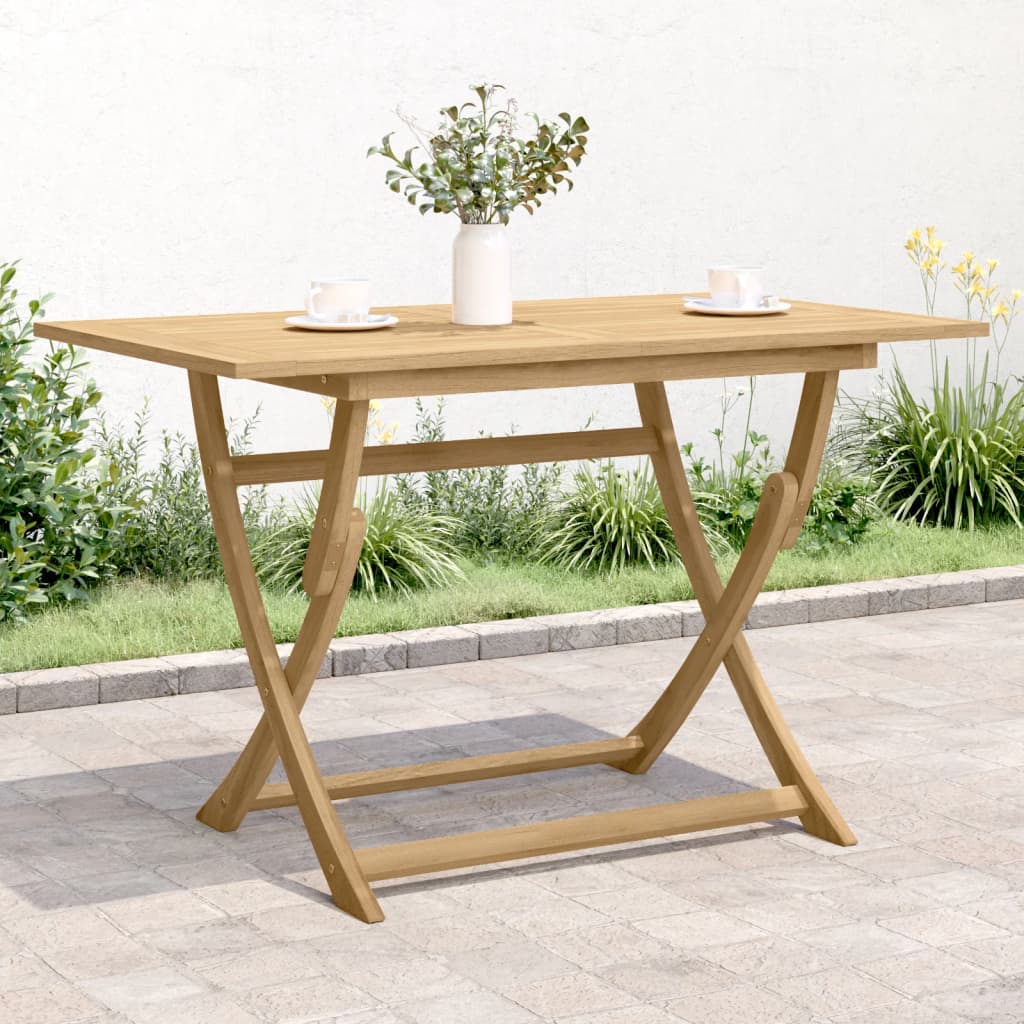Sammenleggbart hagebord 120x70x75 cm heltre akasie